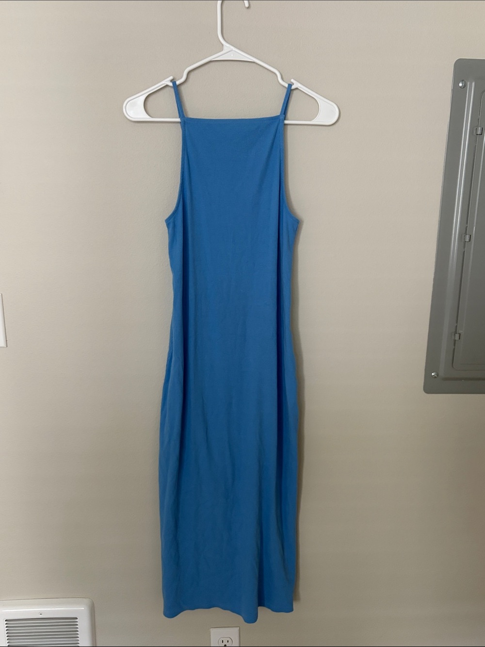Old Navy Cornflower Blue Maxi Slip Dress with Spaghetti Straps